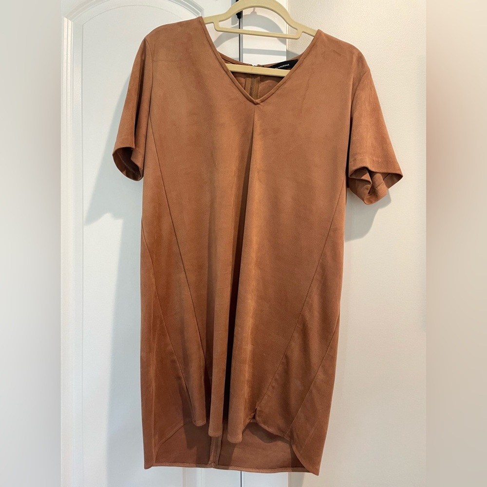 Camel Seude Dress